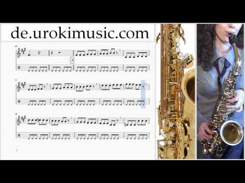 Saxophon Tenor Lernen Ariana Grande Dangerous Woman Teil#1 Saxophonunterricht Noten Schule Lied Lehr