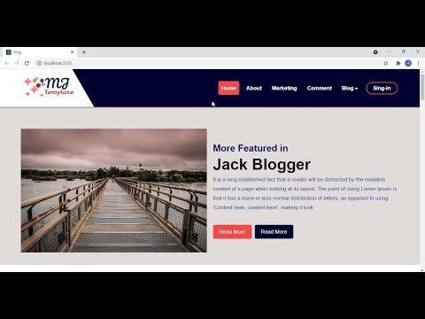 React Blog Template using Styled Components and Smooth Scroll Website complete Responsive  Part-1