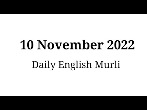 Murli in English 10 November 2022