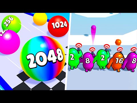 Merge Race vs Merge Guys 2048 - Max Level Gameplay (Part 1) 123456789