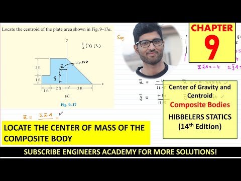 Centroid of Composite bodies, areas or Shapes | Chapter 9 ( Hibbeler Statics 14th) Engineers Academy
