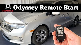 2018 - 2022 Honda Odyssey - How To Use Remote Start Feature On Remote Key Fob