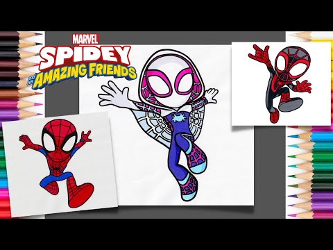 Coloring Spidey and his Amazing Friends Coloring Pages | Labolina Coloring TV