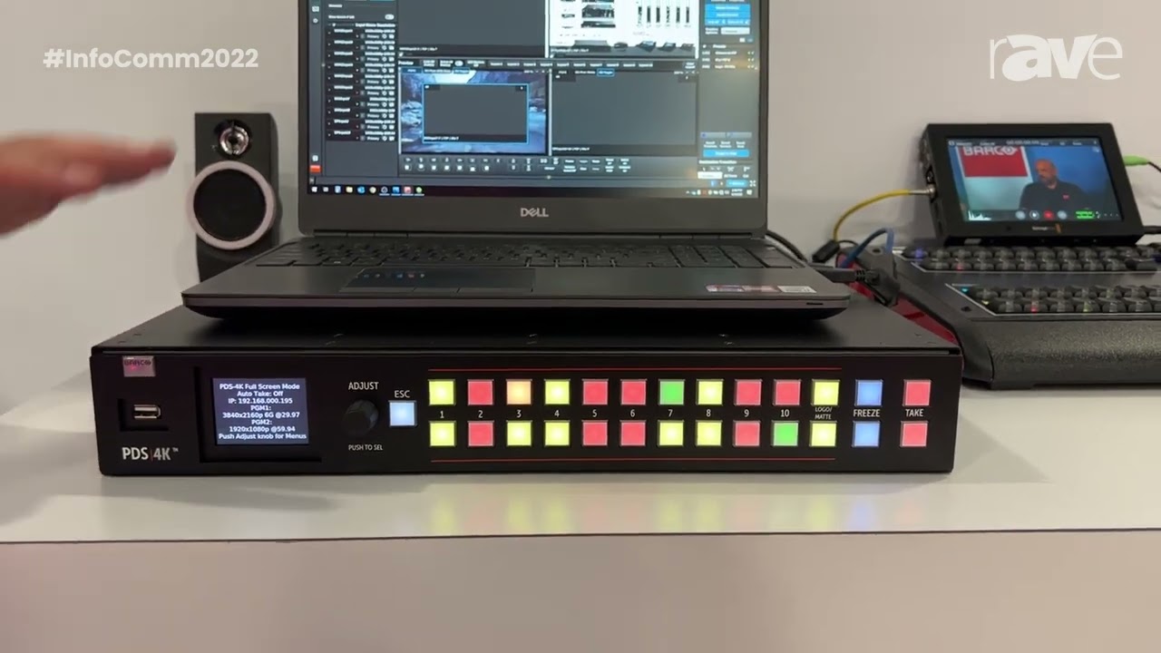 InfoComm 2022: Barco Shows 4K60 PDS-4K Presentation Switcher With SDI Audio and Software Version 9.1