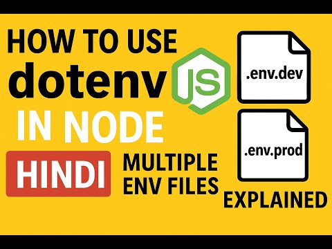 How to Use dotenv in Node.js Hindi | Multiple Environment Files Explained (.env.dev, .env.prod)