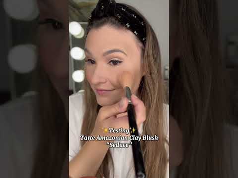 ✨Testing✨ Tarte Amazonian Clay Blush in “Seduce” #shorts #grwm #makeuptutorial #blush #swatches