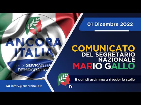 COMUNICATO DEL SEGRETARIO NAZIONALE MARIO GALLO