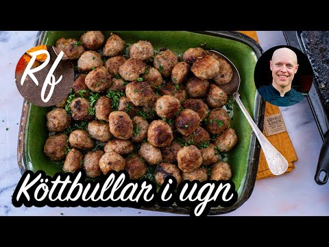 Laga en större sats köttbullar i ugnen - både enkelt och gott. De håller formen och så slipper du steka köttbullarna. >