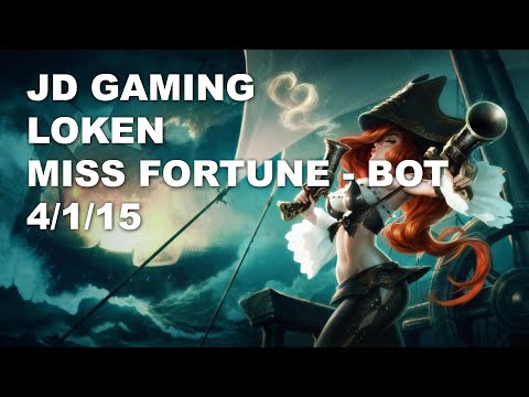 JD Gaming LokeN Bot Miss Fortune vs Nautilus - KR Challenger Rank Game 10.7