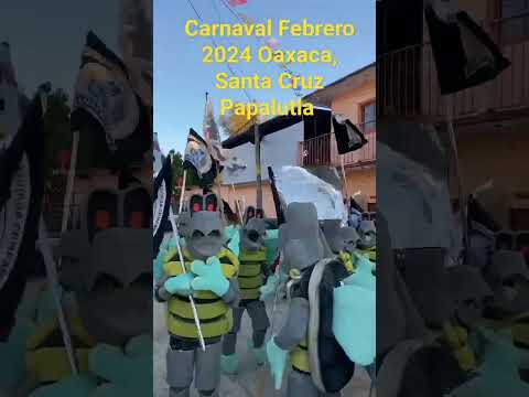 Carnaval Santa Cruz PAPALUTLA 🎉, Oaxaca, banda Hojita Seca