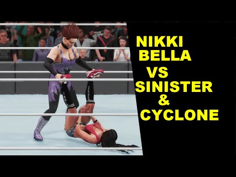 WWE 2K18 Nikki Bella vs Sinister & Cyclone - 2 on 1 Iron Match