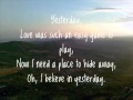 The Beatles - Yesterday [LYRICS+MP3 DOWNLOAD ...