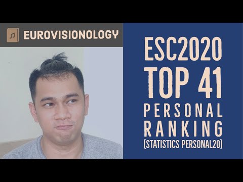 ESC2020 - Top 41 "Personal" Ranking (Statistics PERSONAL20)
