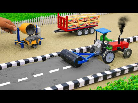 top most creative diy mini tractor works video | diy tractor trolley stuck in mud parle g