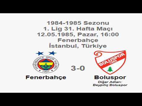 Fenerbahçe 3-0 Boluspor 12.05.1985 - 1984-1985 Turkish 1st League Matchday 31 (2nd, 3rd Goals)