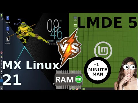 MX Linux 21 (XFCE) vs LMDE 5: RAM Usage