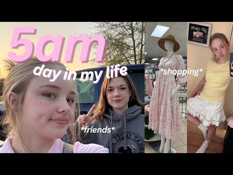 5AM DAY IN MY LIFE | shopping, grwm, friends, ect.