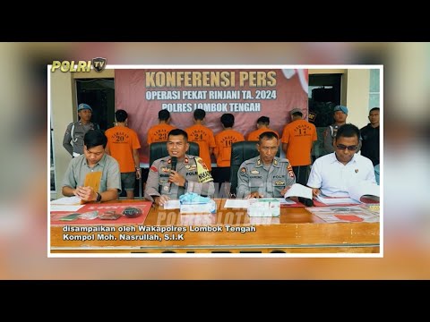 POLRES LOMBOK TENGAH UNGKAP KASUS NARKOBA HASIL OPERASI PEKAT