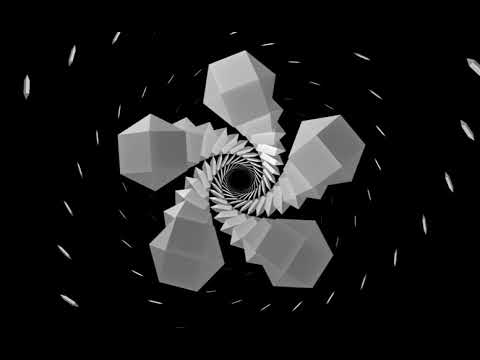 Club Visuals 1210 - Black & White Rotating Spiral VJ Clip