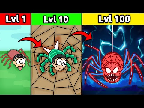 Nobita Evolving to Monster Spider 😈 || Funny Game 😂