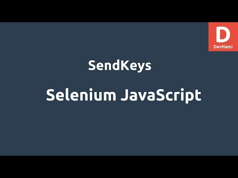 Selenium Javscript WebDriver SendKeys
