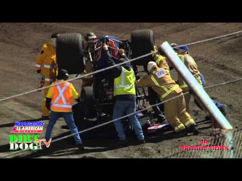 2013 Easter Sprintcar Trail Rd 2 - Trevor Green Crash