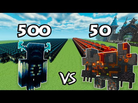 Mc Boss - 500 Warden Vs 50 Netherite Monstrosity | Minecraft