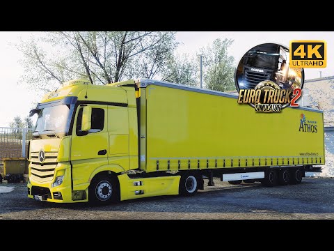 🚛 MERCEDES BENZ ACTROS MP4 1845 ATHOS TRANSPORT - GRAND UTOPIA Château d'Ours to Monchaux-Soreng.