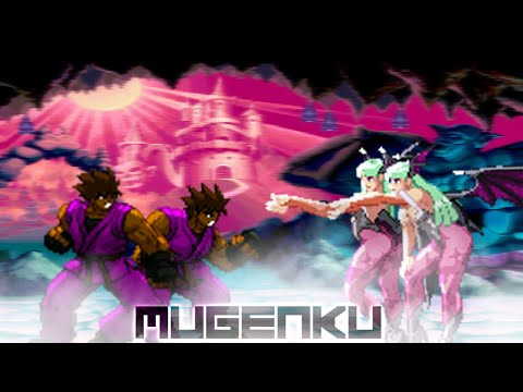 Dark Storm K vs AWK Morrigan. Darkstalkers vs Street Fighter MUGEN Multiverse