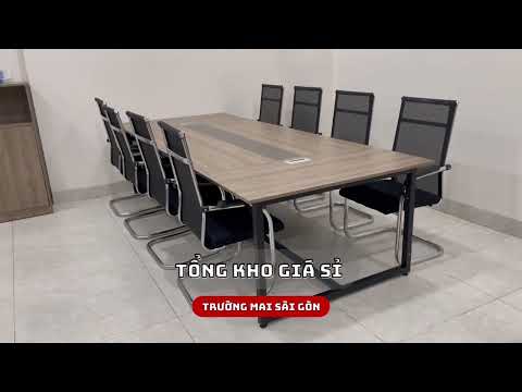 Bàn Họp Văn Phòng Chân Sắt U Đen 3m6 - BH20