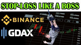 STOP LIMIT ORDER TUTORIAL: BINANCE & GDAX! How to set a stop loss for maximum profit & minimal loss