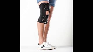 Rodillera de neopreno con refuerzo lateral y varillas flexibles a 90°