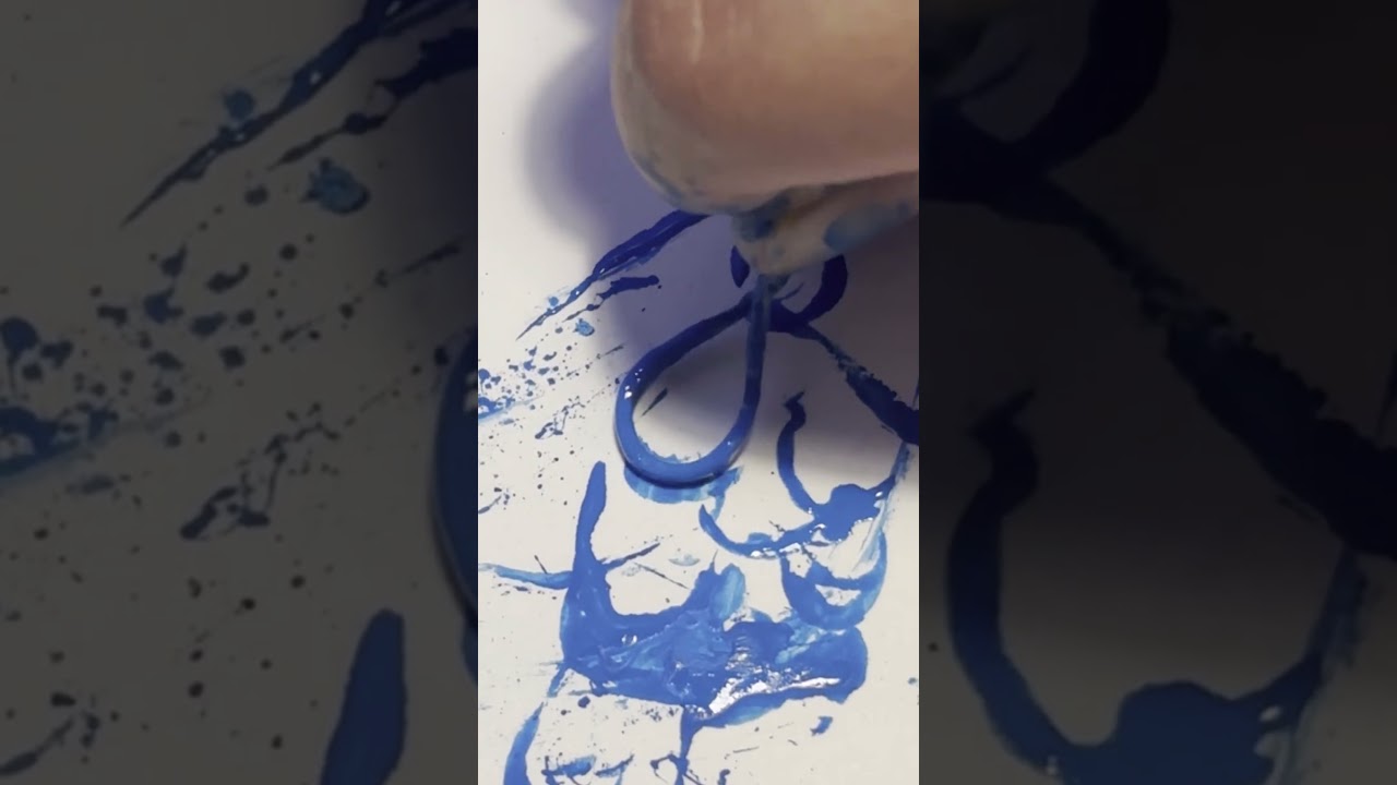 I Painted a Betta Fish with a Rubber Band #experimentalart #natureart #artprocess #art #painting