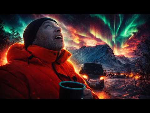 Surviving DARKNESS & COLD: POLAR NIGHT in a Van! My Life Battling Arctic Winter. Snow Storm & Shops