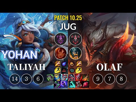 HLE yoHan Taliyah vs Olaf Jungle - KR Patch 10.25