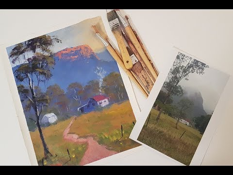 Learn To Paint TV E27 "Capertee Valley Farm" Acrylic Painting Beginners Landscape