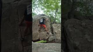 Video thumbnail of Problem 7 (Simon del Norte), 6a. Santa Fe del Montseny