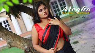 MEGHA  BLACK CUTTON SAREE FASION VIDEO  VEDAM ECO 