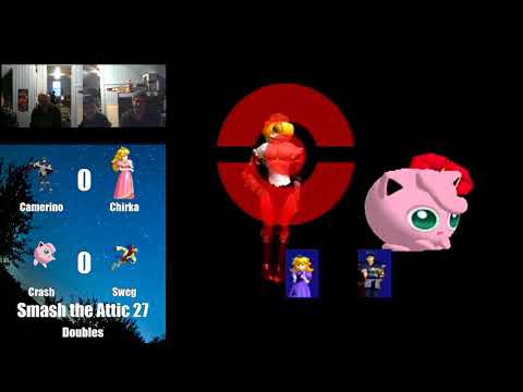 Smash the Attic 27 Doubles - Crash(Jigglypuff)/Sweg(Sheik/Peach) vs Chirka(Peach)/Camerino(Marth)