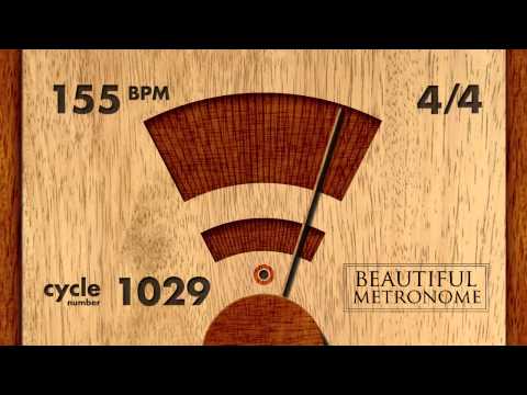 155 BPM 4/4 Wood Metronome HD