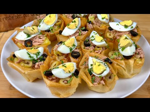 PETITS PANIERS DE FEUILLES DE BRICK FAÇON FRICASSÉS 🇹🇳 DÉLICIEUX ET  LÉGER RECETTE RAMADAN 2023 🌙