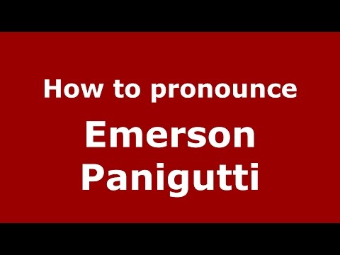 How to pronounce Emerson Panigutti (Spanish/Argentina) - PronounceNames.com