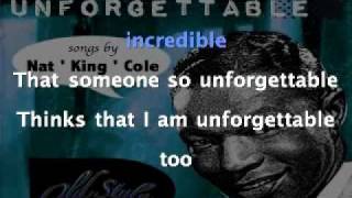 Nat King Cole - Unforgettable Old Style lyrics