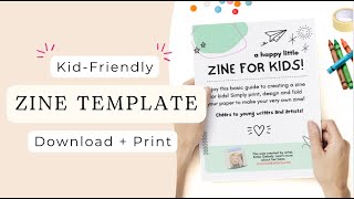 Kid-Friendly 8-Page Zine Template | Easy DIY Booklet for Kids Art Projects