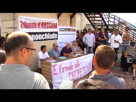 Tg servizio Rossano protesta chiusura tribunale