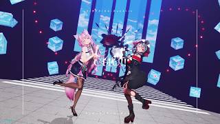 【MMD】バブリン / 沙花叉クロヱ・博衣こより 【4K】