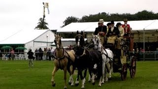 preview picture of video 'Horse drawn coach clips Royal County of Berkshire Show Newbury 2013'