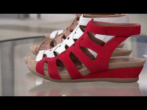 Earth Leather Wedge Sandals - Pisa Chatham on QVC