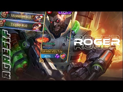 ANGGRESIVE ROGER Dr Beast | Ranked Gameplay #8 - MOBILE LEGENDS