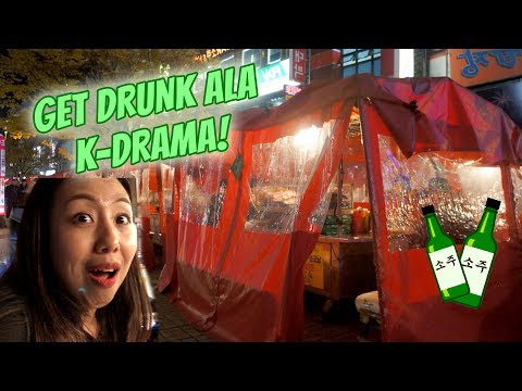 DRINKING IN A "TENT BAR" OR POJANGMACHA IN SEOUL